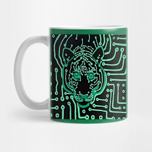 Circuit Board Tiger Mug